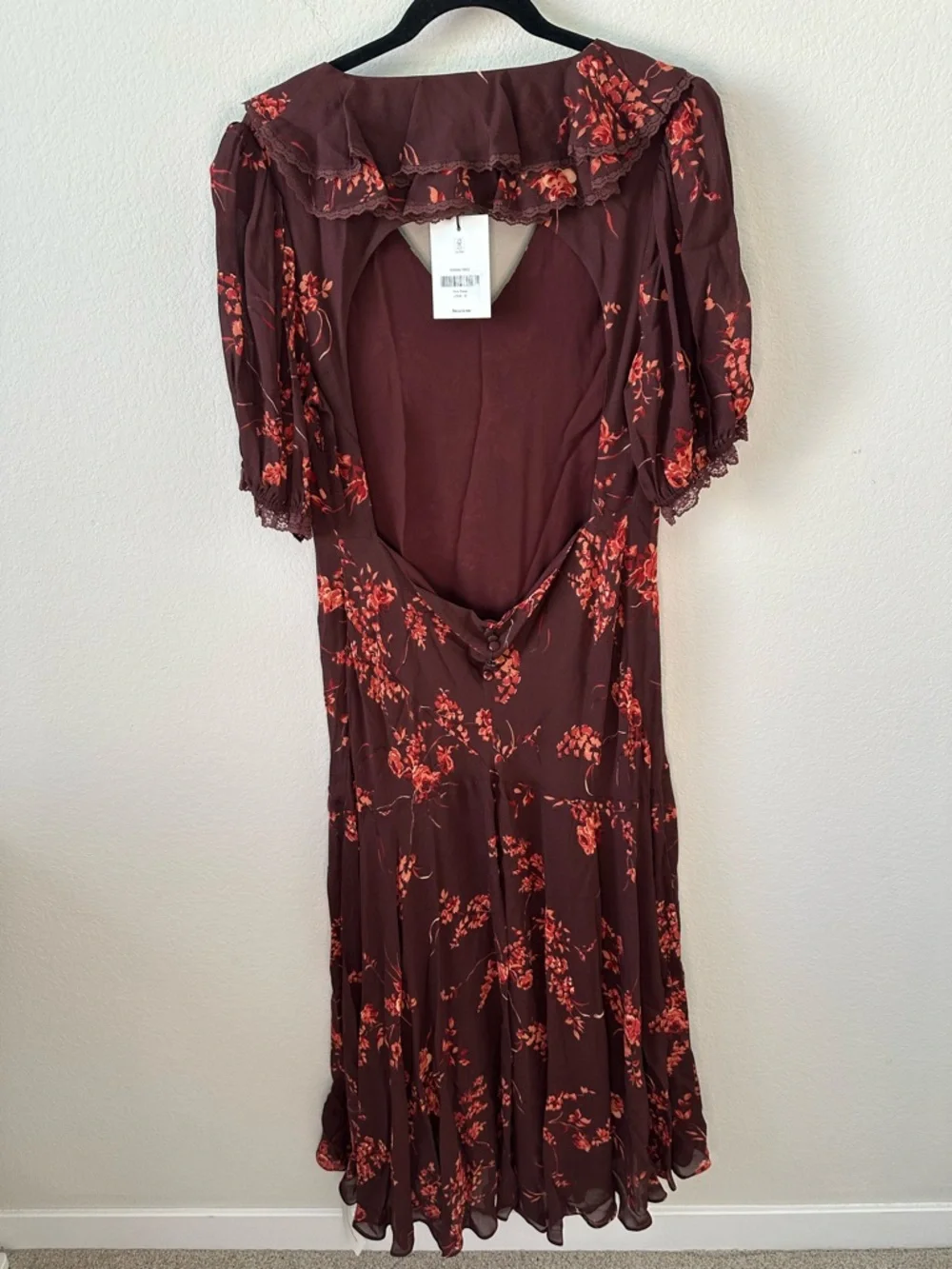 Reformation Evra Lace Trim
Lydia Midi Dress In Maroon Red SZ US 12 NWT - Picture 8 of 8